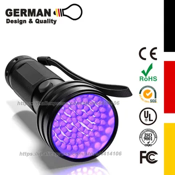 UV Flashlight Black Light, 51 LED 395 nM Ultraviolet Blacklight Detector for Dog Urine, Pet Stains and Bed Bug
UV Flashlight Black Light, 51 LED 395 nM Ultraviolet Blacklight Detector for Dog Urine, Pet Stains and Bed Bug