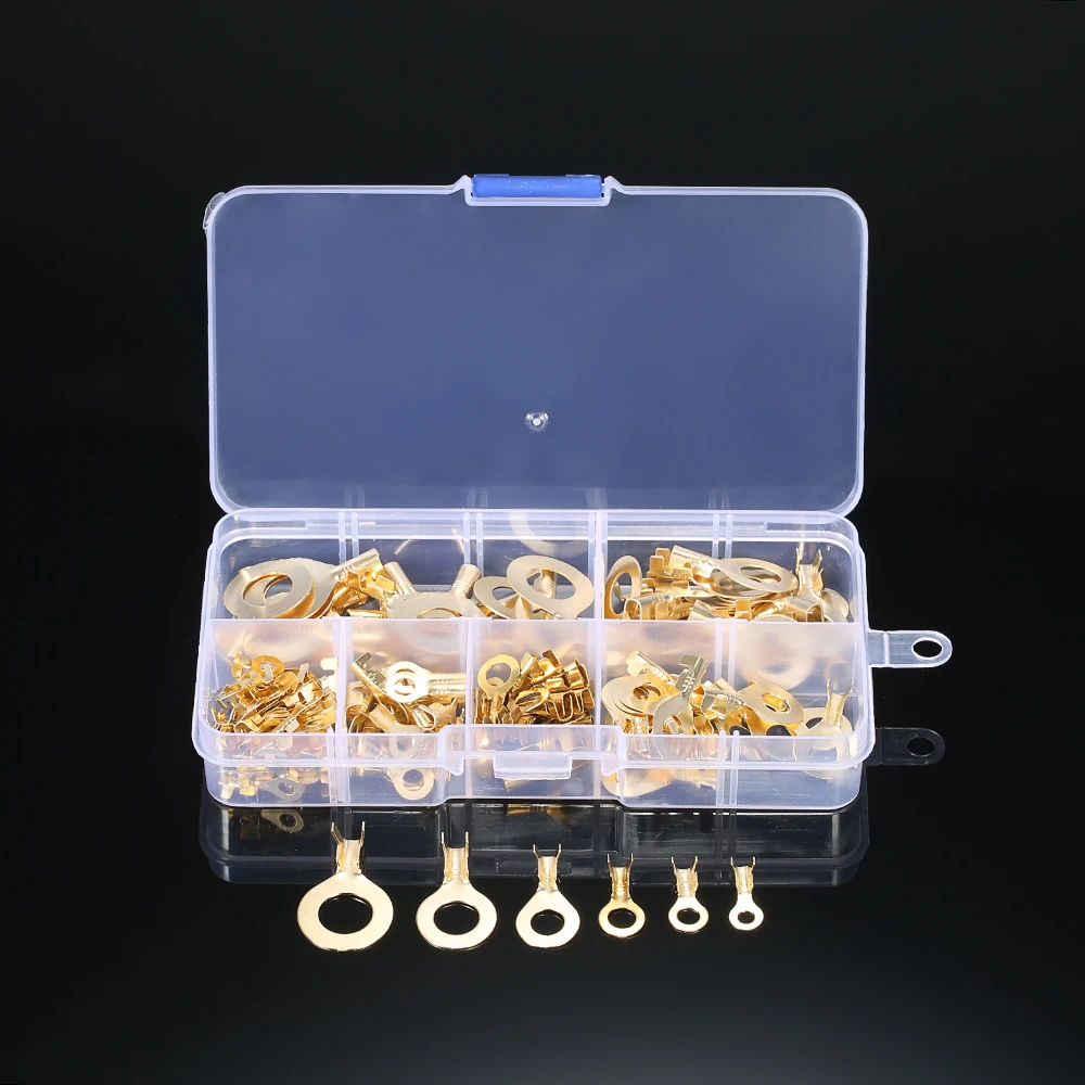 Assorted 150pcs Brass Ring Cable Lugs Ring Eyes Copper Crimp Cable Connector Wire Terminals M3 M4 M5 M6 M8 M10 Kit
Assorted 150pcs Brass Ring Cable Lugs Ring Eyes Copper Crimp Cable Connector Wire Terminals M3 M4 M5 M6 M8 M10 Kit