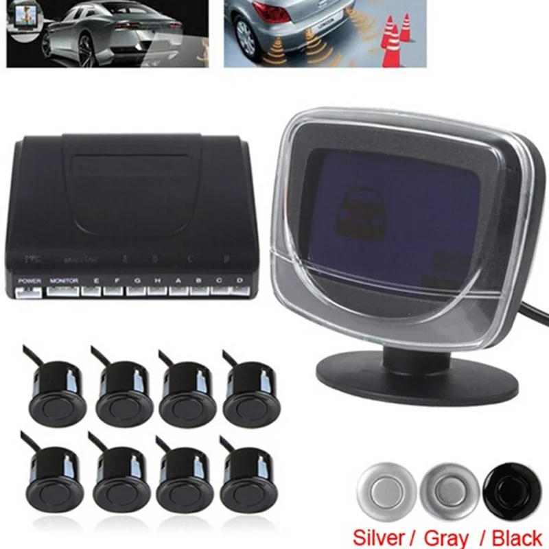 Big Sale! Weatherproof 8 Rear Front View Car Parking Sensor 8 Sensors Reverse Backup Radar Kit System with LCD Display Monitor
Big Sale! Weatherproof 8 Rear Front View Car Parking Sensor 8 Sensors Reverse Backup Radar Kit System with LCD Display Monitor