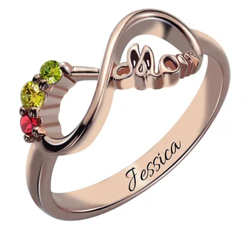 AILIN Infinity Ring with 3 Birthstones Rose Gold Color Mom's Ring Personalized Infinity Name Ring Birthstone Jewelry
AILIN Infinity Ring with 3 Birthstones Rose Gold Color Mom's Ring Personalized Infinity Name Ring Birthstone Jewelry