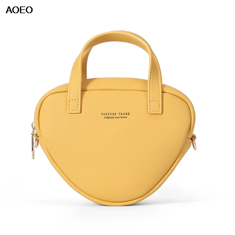 AOEO Handbags Women PU Leather Heart Design Small Mini Ladies Bag Kawaii Yellow Fashion Korean Girl Shoulder Messenger Bags
AOEO Handbags Women PU Leather Heart Design Small Mini Ladies Bag Kawaii Yellow Fashion Korean Girl Shoulder Messenger Bags