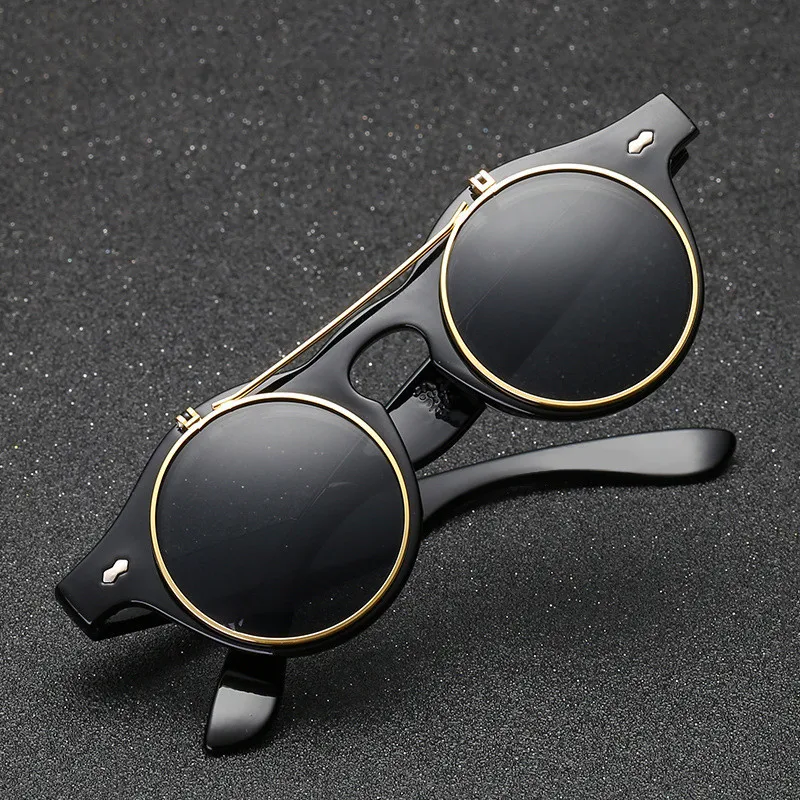 Фото Занавес Круглые Солнцезащитные очки Мужские клевые солнцезащитные модные