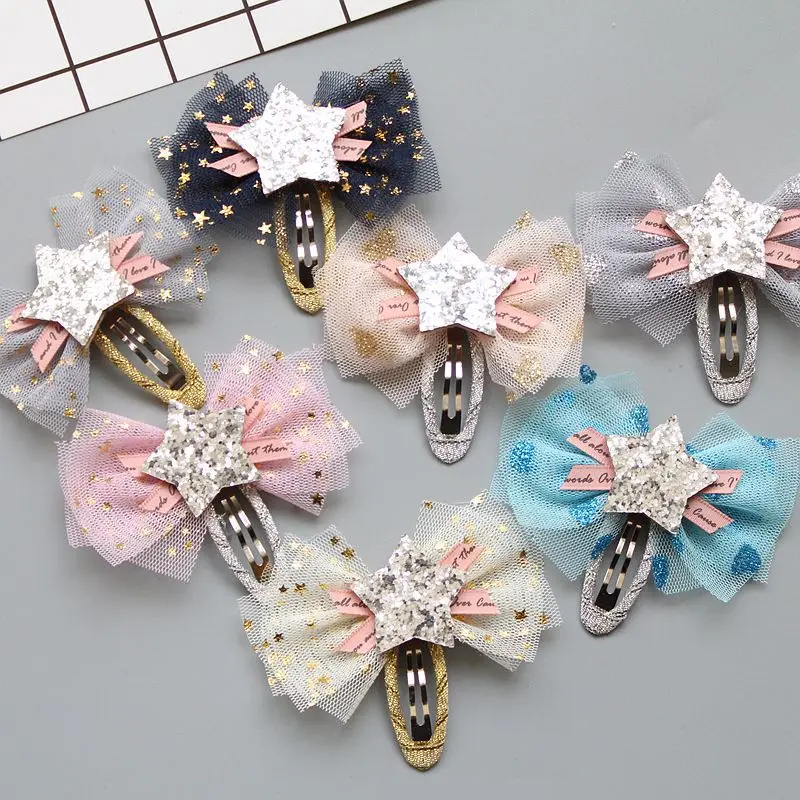 Handmade Pet Bow knot Clip five star sand Hairpin Dog BB clip headwear Wholesale 50pcs
Handmade Pet Bow knot Clip five star sand Hairpin Dog BB clip headwear Wholesale 50pcs