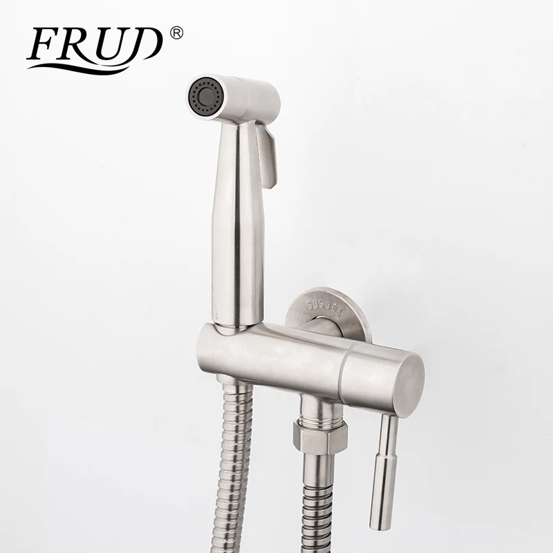 FRUD Bidet faucet stainless steel bathroom bidet toilet muslin shower mixer hand sprayer wall mounted cold water mixer taps
FRUD Bidet faucet stainless steel bathroom bidet toilet muslin shower mixer hand sprayer wall mounted cold water mixer taps