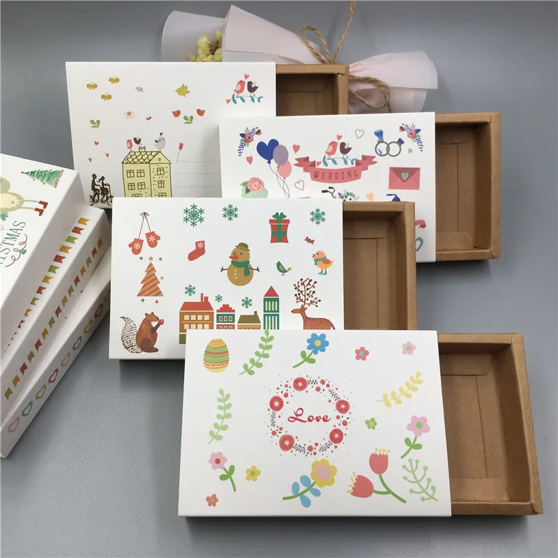 50Pcs/Lot Gift Box Kraft Paper Drawer Box Multiple Styles Printing Packaging For Jewelry Accessory Packaging Paper Cardboard Box
50Pcs/Lot Gift Box Kraft Paper Drawer Box Multiple Styles Printing Packaging For Jewelry Accessory Packaging Paper Cardboard Box
