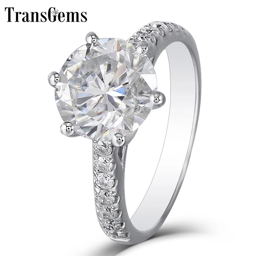 Transgems 3ct Carat FG Color Moissanite Genuine 14K White Gold Engagement Ring for Women Wedding Gift with Accents Ladies Ring
Transgems 3ct Carat FG Color Moissanite Genuine 14K White Gold Engagement Ring for Women Wedding Gift with Accents Ladies Ring