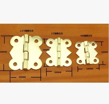 50Pcs Mini Hinge 30*25mm butterfly shape golden hinge 
50Pcs Mini Hinge 30*25mm butterfly shape golden hinge