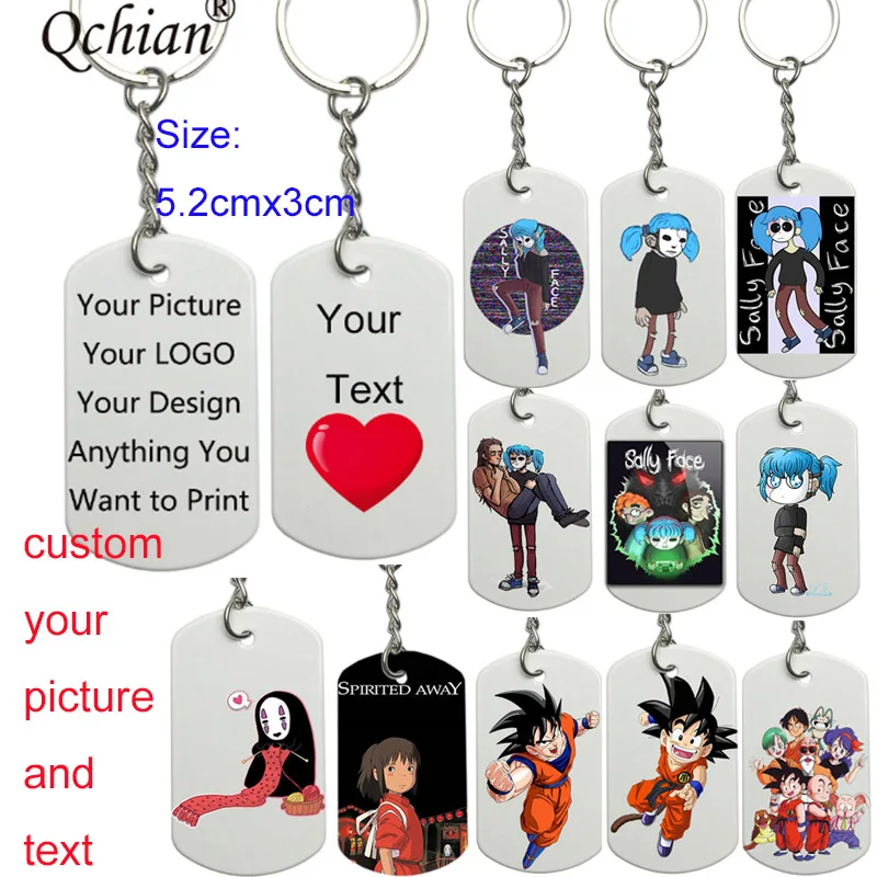 Photo Custom 5cm x 3cm Horror Sally Face Keychain Dragon Ball Goku Key Chain Double Side Metal Key Ring Kids Trinket Key Holder
Photo Custom 5cm x 3cm Horror Sally Face Keychain Dragon Ball Goku Key Chain Double Side Metal Key Ring Kids Trinket Key Holder