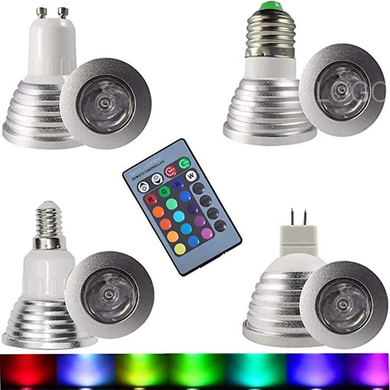 Smart LED RGB 3W BULB, E27 E14 GU10 85-265V ,MR16 DC12V ,16 COLORS WITH 24KEYS REMOTE, Home Decoration Bar Bedroom FR007
Smart LED RGB 3W BULB, E27 E14 GU10 85-265V ,MR16 DC12V ,16 COLORS WITH 24KEYS REMOTE, Home Decoration Bar Bedroom FR007