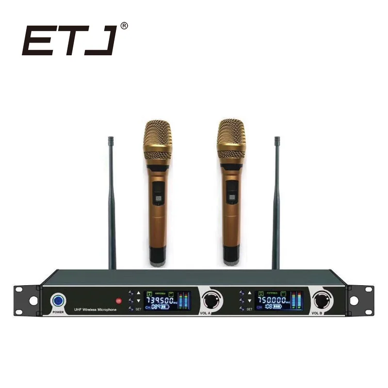 ETJ Brand Professional UHF Wireless Mic Stage Performance Wireless Microphone System LX-8008
ETJ Brand Professional UHF Wireless Mic Stage Performance Wireless Microphone System LX-8008