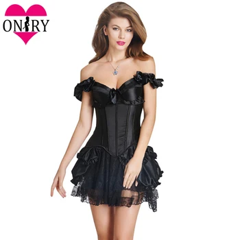 Black Satin & Lace With Bows Straps Women Sexy Gothic Clothing Push Up Corsets And Bustiers Burlesque Corset Dress Steel Boned
Black Satin & Lace With Bows Straps Women Sexy Gothic Clothing Push Up Corsets And Bustiers Burlesque Corset Dress Steel Boned