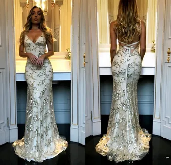 2019 New Spaghetti Straps Sequined Lace Mermaid Cheap Prom Dresses Long Backless Criss Cross Floor Length Formal Party Evening
2019 New Spaghetti Straps Sequined Lace Mermaid Cheap Prom Dresses Long Backless Criss Cross Floor Length Formal Party Evening
