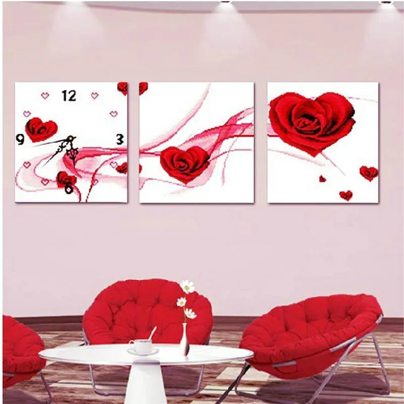 3pcs/set Needlework DIY Cross stitch,Set Embroidery kit,clock love rose heart Cross-Stitch decoration painting factory wholesale
3pcs/set Needlework DIY Cross stitch,Set Embroidery kit,clock love rose heart Cross-Stitch decoration painting factory wholesale
