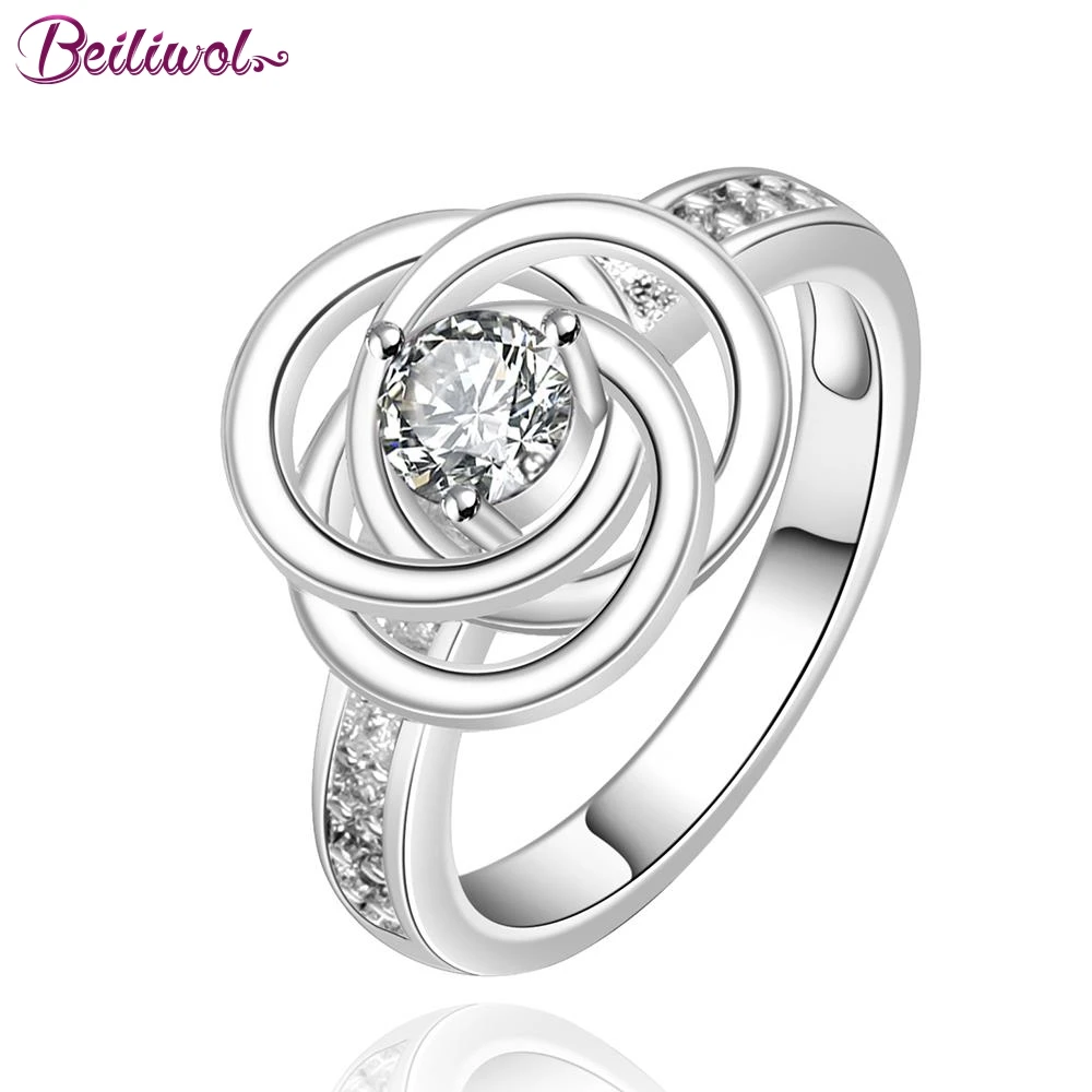 Beiliwol Silver Color New Design Flower Finger Rings for Women Plant Jewelry Lady Gift Nice Price Wholesale 2018 AAA Zircon
Beiliwol Silver Color New Design Flower Finger Rings for Women Plant Jewelry Lady Gift Nice Price Wholesale 2018 AAA Zircon
