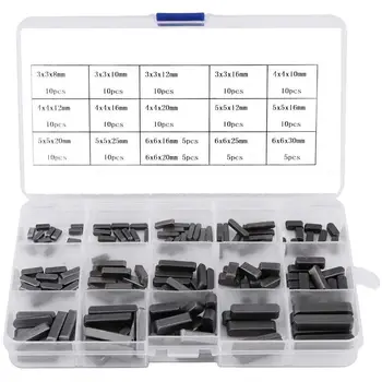 140Pcs Key Stock Assortment 10mm x12mmx 16mm x20mm x25mm x30mm Key Stock Keystock Round Ended Feather Key Parallel Drive Shaft
140Pcs Key Stock Assortment 10mm x12mmx 16mm x20mm x25mm x30mm Key Stock Keystock Round Ended Feather Key Parallel Drive Shaft