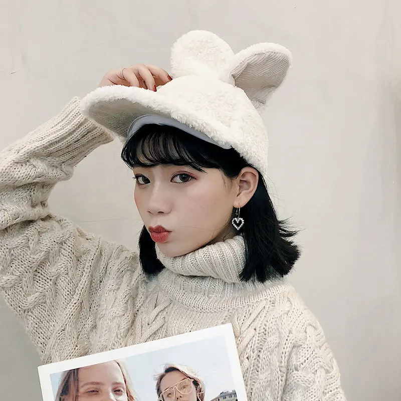 Rabbit Ear Baseball Hat Women Winter Lamb Wool Corduroy gorras planas Newsboy Cap Cute Women Solid Color Hats for Women
Rabbit Ear Baseball Hat Women Winter Lamb Wool Corduroy gorras planas Newsboy Cap Cute Women Solid Color Hats for Women