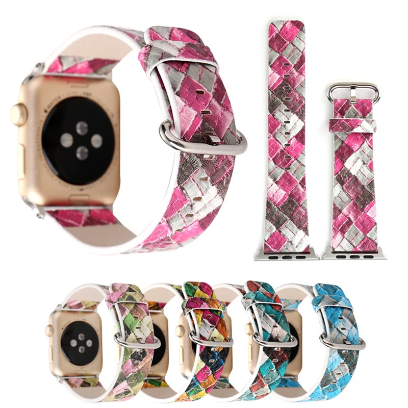 New Multicolor Diamond Lattice Pattern Band For Apple Watch 38mm 42mm Leather For iWatch Strap 40mm 44mm Series 1 2 3 4 Bracelet
New Multicolor Diamond Lattice Pattern Band For Apple Watch 38mm 42mm Leather For iWatch Strap 40mm 44mm Series 1 2 3 4 Bracelet