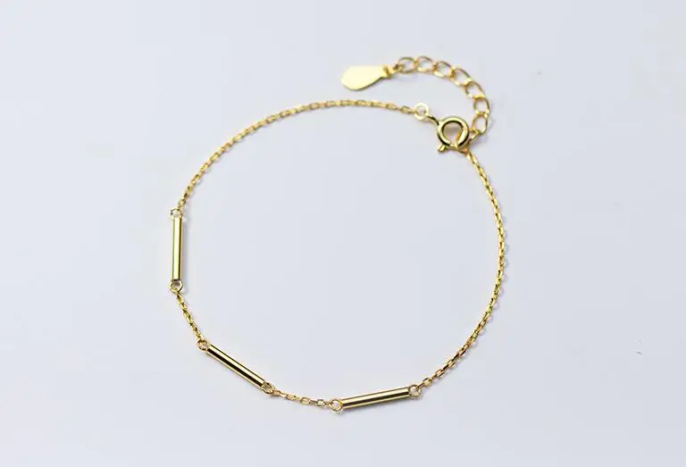 1pc 100% Real. 925 Sterling Silver Fine Jewelry Straight Lucky Bar Chain Bracelet golden color LS650
1pc 100% Real. 925 Sterling Silver Fine Jewelry Straight Lucky Bar Chain Bracelet golden color LS650