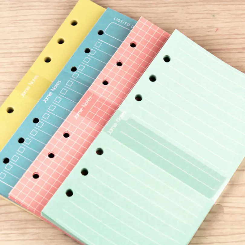 Colorful Candy A5 A6 Loose leaf Filler Paper Solid Colorful List Grid Line Filler Paper Suitable For Filofax
Colorful Candy A5 A6 Loose leaf Filler Paper Solid Colorful List Grid Line Filler Paper Suitable For Filofax