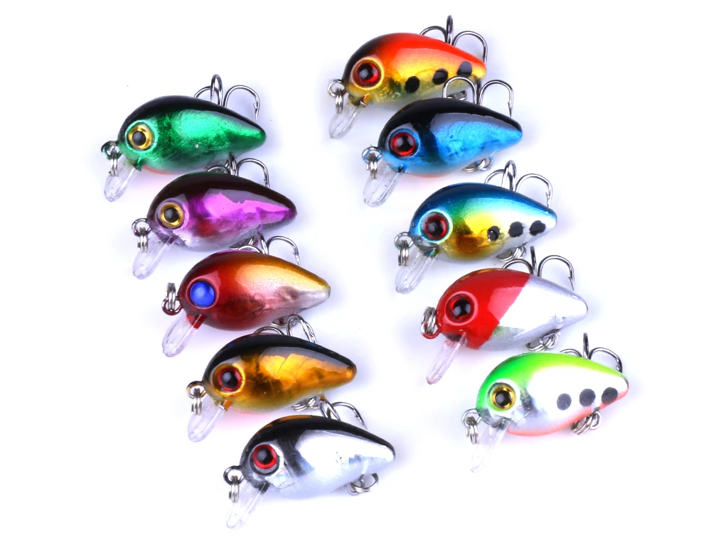 10pcs Mini Fishing Lures Crankbait Hard Bait Floating Wobblers Artificlal Cheap Lure Fishing Tackle 3CM 1.5G
10pcs Mini Fishing Lures Crankbait Hard Bait Floating Wobblers Artificlal Cheap Lure Fishing Tackle 3CM 1.5G