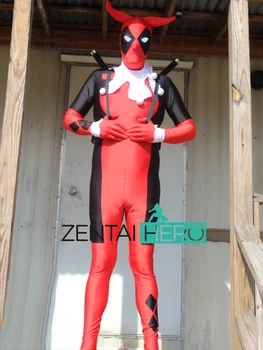 ZentaiHero Custom Made Fancy Dress Deadpool Harley Quinn Superhero Costume Spandex Zentai Bodysuit Halloween Catsuits Jumpsuit
ZentaiHero Custom Made Fancy Dress Deadpool Harley Quinn Superhero Costume Spandex Zentai Bodysuit Halloween Catsuits Jumpsuit