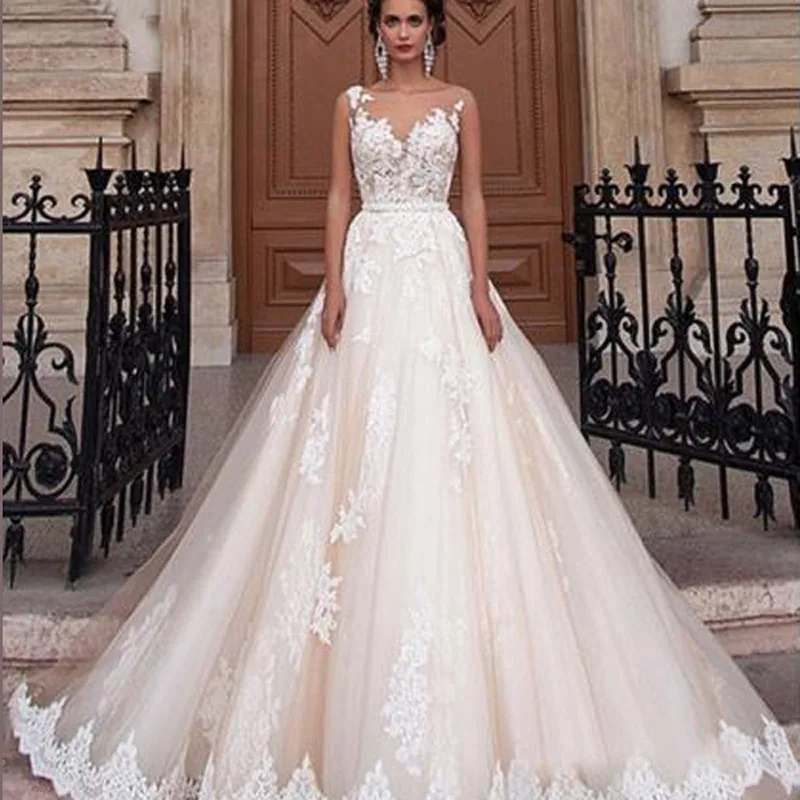 Alilove 2019 Plus Size Floor-Length New Sexy Backless Wedding Dress Legant Dress Wedding Gowns Big Skirt Floral Wedding Dress
Alilove 2019 Plus Size Floor-Length New Sexy Backless Wedding Dress Legant Dress Wedding Gowns Big Skirt Floral Wedding Dress