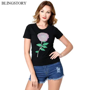 BLINGSTORY Woman Tshirt Top Summer Casual Short Sleeve Tunic T-shirt Tops Plus Size Sequin Rose Flower Graphic Tees Women 5XL
BLINGSTORY Woman Tshirt Top Summer Casual Short Sleeve Tunic T-shirt Tops Plus Size Sequin Rose Flower Graphic Tees Women 5XL