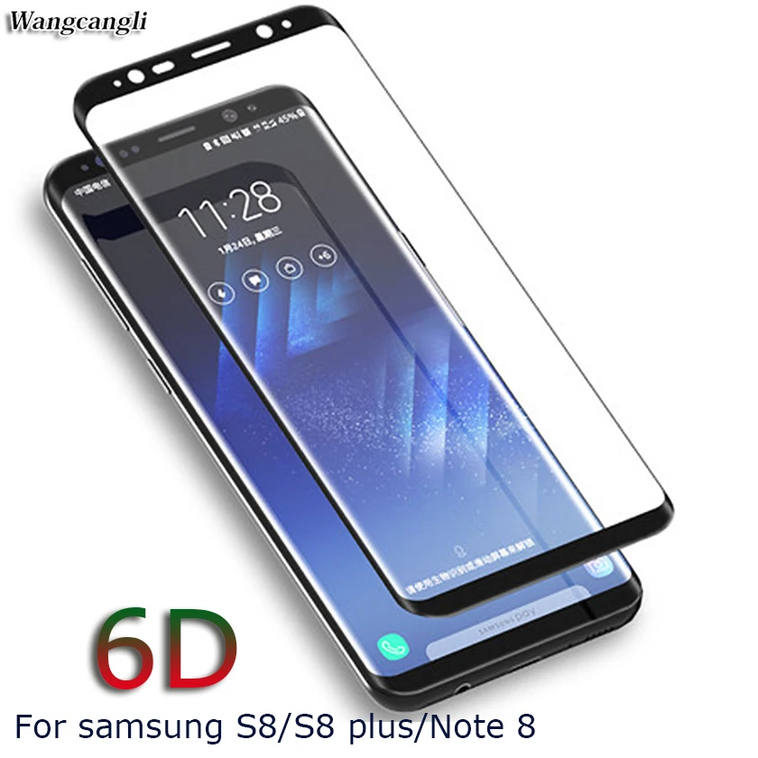 6D Экран протектор для samsung Galaxy S8 Стекло изогнутые Note8 S8Plus закаленное с защитой от