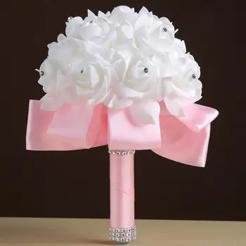 High Quality Fashion 6 colors Bridal Bouquet Rose Foam Crystal Diamante Wedding Handmade Bridesmaid Flower Wedding Bouquet Decor
High Quality Fashion 6 colors Bridal Bouquet Rose Foam Crystal Diamante Wedding Handmade Bridesmaid Flower Wedding Bouquet Decor