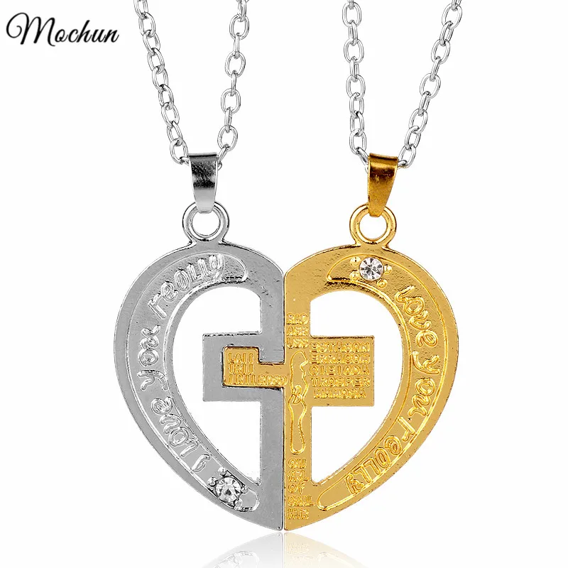 MQCHUN New Couple His And Her Necklaces I Love You Really Heart Cross Pendant Necklace For Lovers Valentine's Day Gifts Jewelry
MQCHUN New Couple His And Her Necklaces I Love You Really Heart Cross Pendant Necklace For Lovers Valentine's Day Gifts Jewelry