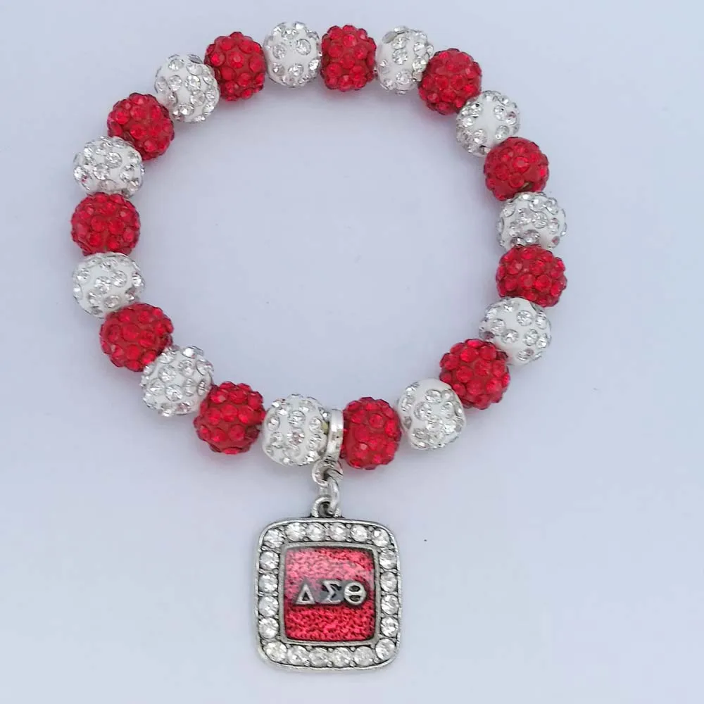 Disco Pave Ball Beads Delta Sigma Theta square shape DIY charm stretch bracelet Jewelry
Disco Pave Ball Beads Delta Sigma Theta square shape DIY charm stretch bracelet Jewelry