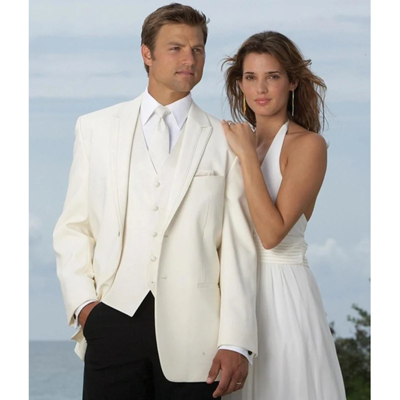 New Arrival Ivory Wedding Suits For Men Grooms Tuxedos Notched Lapel Two Buttons Mens Suits Trim Fit Formal Men Wedding Suits
New Arrival Ivory Wedding Suits For Men Grooms Tuxedos Notched Lapel Two Buttons Mens Suits Trim Fit Formal Men Wedding Suits