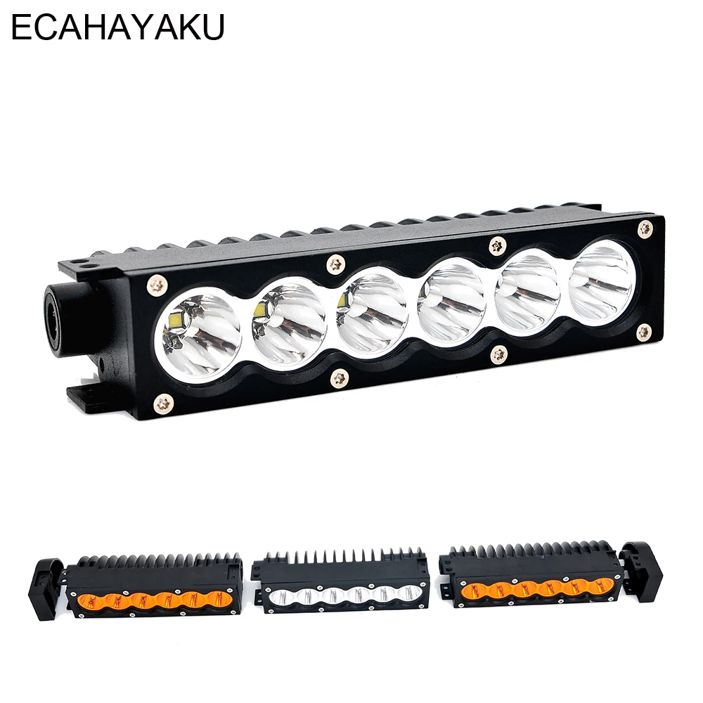 

ECAHAYAKU 7inch 30W Piecing Led Light Bar White Amber Car LED LIGHT BAR Concatenation Size for Offroad SUV Truck Trailer ATV 4WD
