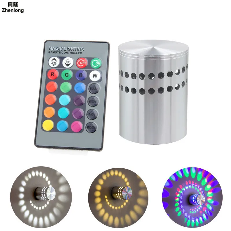 2018 Colorful RGB Spiral Hole Wall Lamp Surface Install LED Light Luminaire Lighting Bedside Bar KTV Aisle Corridor Lights
2018 Colorful RGB Spiral Hole Wall Lamp Surface Install LED Light Luminaire Lighting Bedside Bar KTV Aisle Corridor Lights