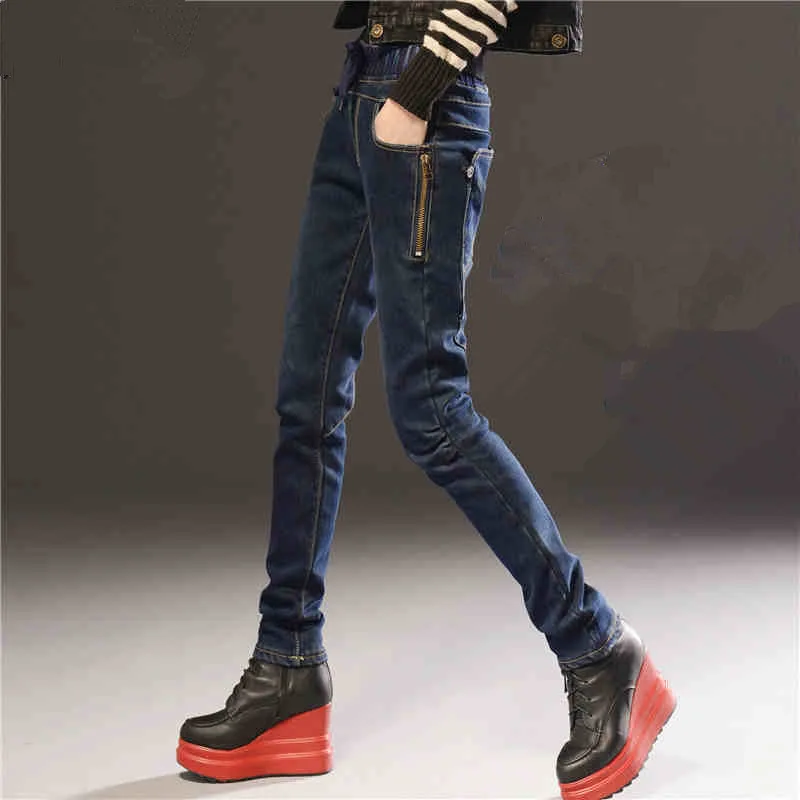 Winter Jeans Pants Women Denim Pants Solid Warm Thicken Plus Velvet Pencil Trousers Casual Jeans Leggings Women's Clothing C1678
Winter Jeans Pants Women Denim Pants Solid Warm Thicken Plus Velvet Pencil Trousers Casual Jeans Leggings Women's Clothing C1678