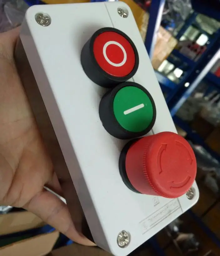 600V 10A Momentary 1NO Green 1NC Red Sign Push Button Switch 1NC Red Emergency Stop PushButton Switch Station Box enclosure
600V 10A Momentary 1NO Green 1NC Red Sign Push Button Switch 1NC Red Emergency Stop PushButton Switch Station Box enclosure