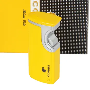 New COHIBA Yellow Finish Touch Induction 3 Torch Jet Flame Cigar lighter W/ Punch (Yellow)
New COHIBA Yellow Finish Touch Induction 3 Torch Jet Flame Cigar lighter W/ Punch (Yellow)
