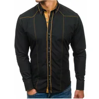 Camisa Masculina 2018 Spring Autumn Features Traces Shirts Men Casual Shirt New Arrival Long Sleeve Casual Slim Fit Male Shirts image