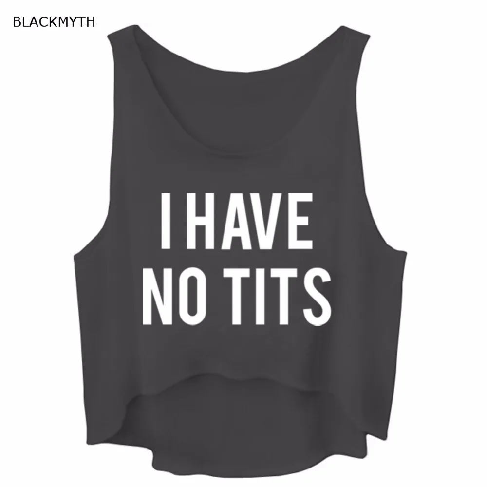 BLACKMYTH Funny Shirts White I HAVE NO TITS Letters Print Clothing Women's Black Summer Sleeveless Grey Crop Tank Tops
BLACKMYTH Funny Shirts White I HAVE NO TITS Letters Print Clothing Women's Black Summer Sleeveless Grey Crop Tank Tops