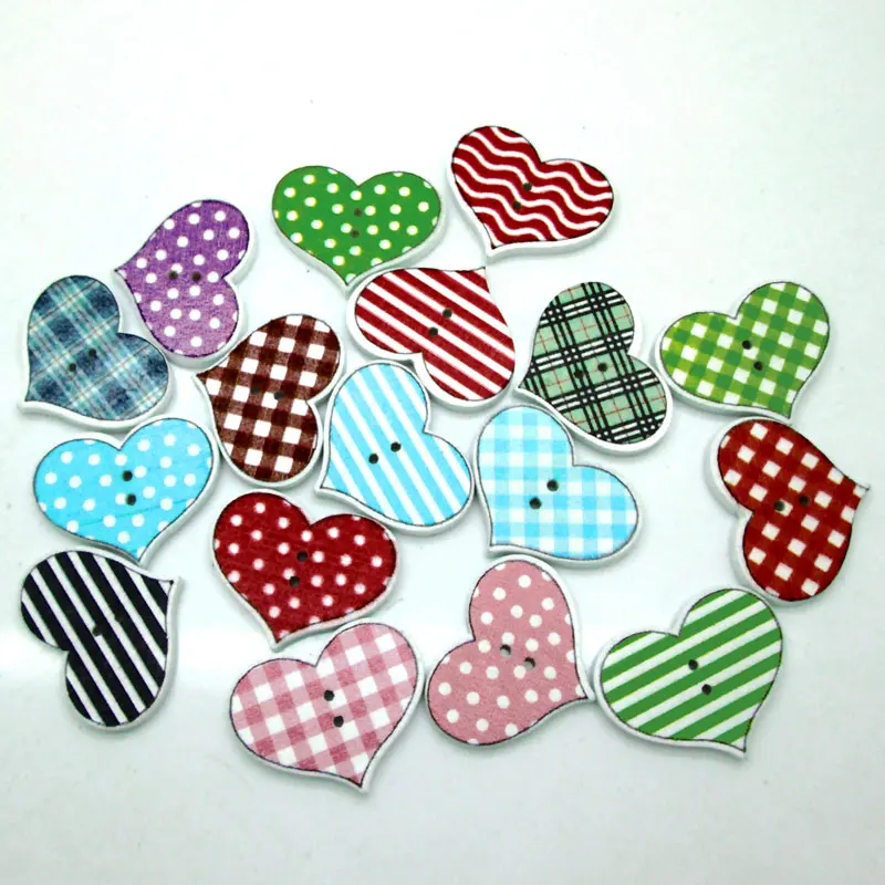 50pcs 20x19mm Mixed Heart Stripe Wooden Buttons For Clothes Crafts Sewing Decorative Needlework Scrapbooking DIY Accessories
50pcs 20x19mm Mixed Heart Stripe Wooden Buttons For Clothes Crafts Sewing Decorative Needlework Scrapbooking DIY Accessories