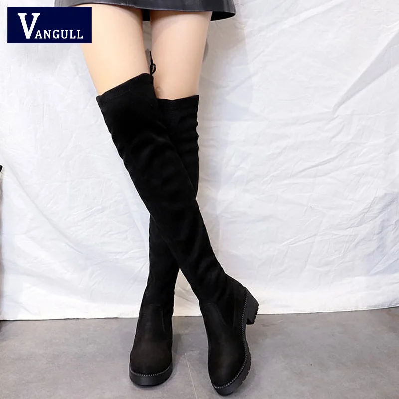 Vangull Women Winter High Boots Warm Plush Thick Heels Over The Knee Boots High Heels Female Shoes Round Toe Suede Women Shoes
Vangull Women Winter High Boots Warm Plush Thick Heels Over The Knee Boots High Heels Female Shoes Round Toe Suede Women Shoes