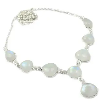 NiaoZaiFei YunZaiKan Blue Fire Moonstone Necklace 925 Sterling Silver, 46 cm, MHBNE0111
NiaoZaiFei YunZaiKan Blue Fire Moonstone Necklace 925 Sterling Silver, 46 cm, MHBNE0111