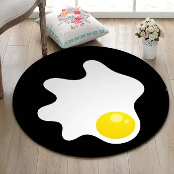 Egg White And Yolk On Black Background Round Living Room Carpets Dining Room Floor Area Rugs Bathroom Non-Slip Cushion Door Mat
Egg White And Yolk On Black Background Round Living Room Carpets Dining Room Floor Area Rugs Bathroom Non-Slip Cushion Door Mat