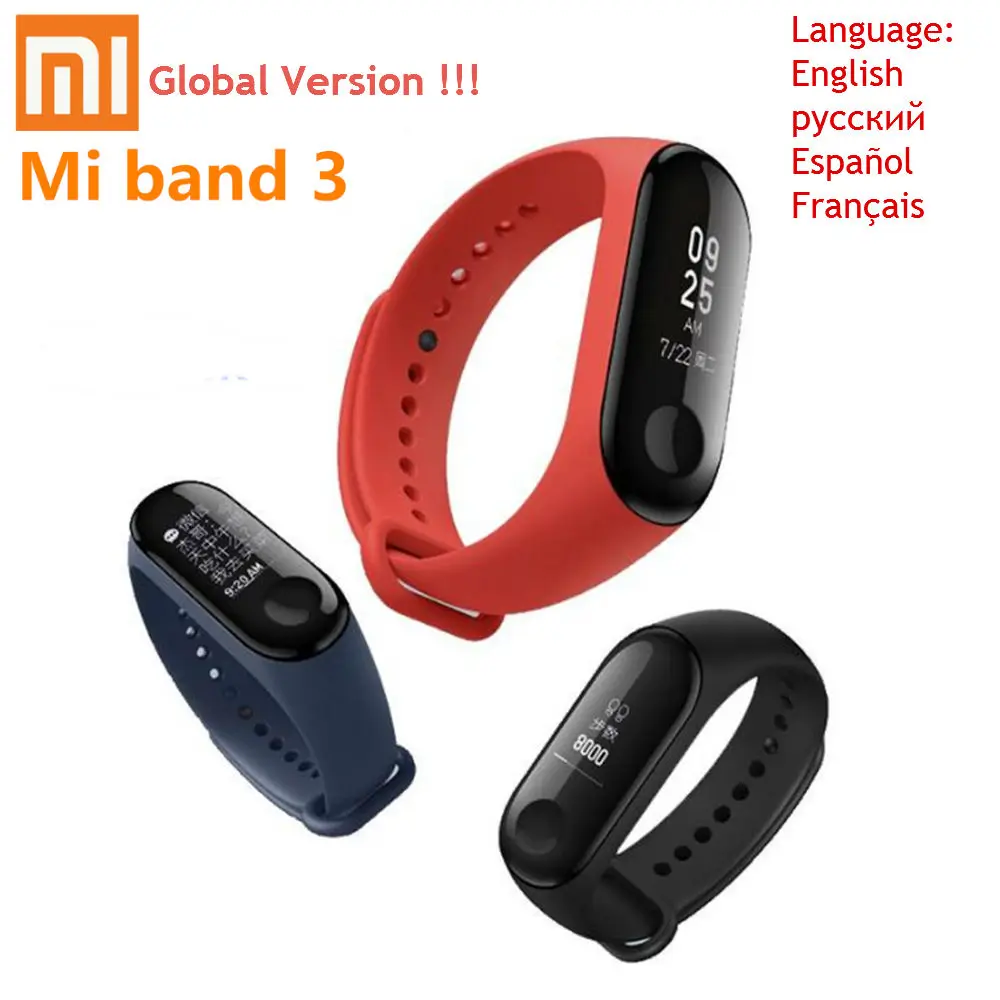 Global Version Original Xiaomi Mi Band 3 Smart Bracelet Bluetooth Wristband with Heart Rate Monitor Sleep management Smartwatch
Global Version Original Xiaomi Mi Band 3 Smart Bracelet Bluetooth Wristband with Heart Rate Monitor Sleep management Smartwatch