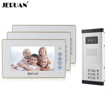 JERUAN Apartment Doorbell intercom 7 inch Video Intercom Door Phone System 3 Touch key Monitor 1 HD Camera for 3 Household
JERUAN Apartment Doorbell intercom 7 inch Video Intercom Door Phone System 3 Touch key Monitor 1 HD Camera for 3 Household