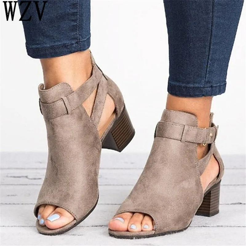Summer Style Women Sandals Thick High Heel Sandles Open Toe Female Sandals Fish Head Fashion Ladies Shoes Big size 43
Summer Style Women Sandals Thick High Heel Sandles Open Toe Female Sandals Fish Head Fashion Ladies Shoes Big size 43