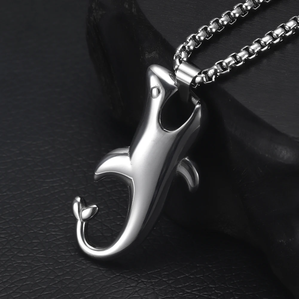 316L Stainless Steel Shark Pendant Necklace Jewelry Men's Long Chain Black Necklaces Classic Animal Jewellery Gift
316L Stainless Steel Shark Pendant Necklace Jewelry Men's Long Chain Black Necklaces Classic Animal Jewellery Gift