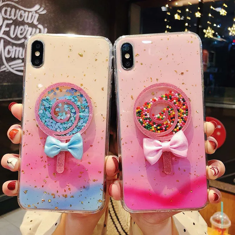 3D Lollipop Gradient Phone Case For iPhone XR XS Max Glitter Gold Foil Soft TPU Cover For iPhone X 6 6S 7 8 Plus Case Capa Funda
3D Lollipop Gradient Phone Case For iPhone XR XS Max Glitter Gold Foil Soft TPU Cover For iPhone X 6 6S 7 8 Plus Case Capa Funda
