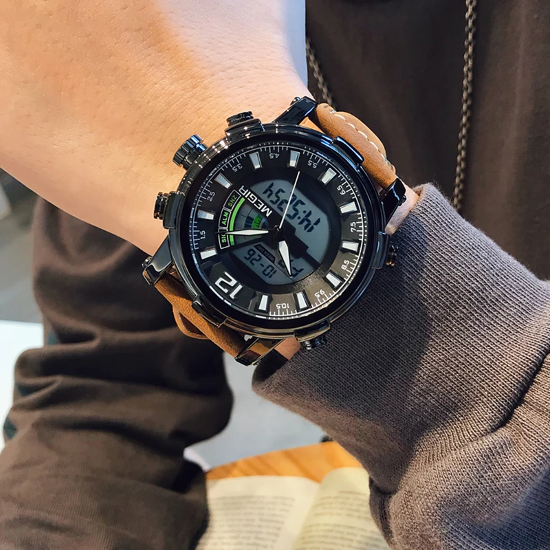MEGIR Men Watch Top Luxury Brand Chronograph Military Sports Wristwatch Analog Quartz Digital Clock Male Relogio Masculino 2019
MEGIR Men Watch Top Luxury Brand Chronograph Military Sports Wristwatch Analog Quartz Digital Clock Male Relogio Masculino 2019
