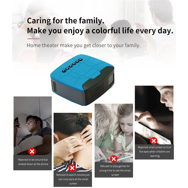 Mini Projector USB HDMI AV Video Portable Projector For Home Theater Movie Beamer Proyector For Blu-ray Player/TV Stick/TV Box
Mini Projector USB HDMI AV Video Portable Projector For Home Theater Movie Beamer Proyector For Blu-ray Player/TV Stick/TV Box